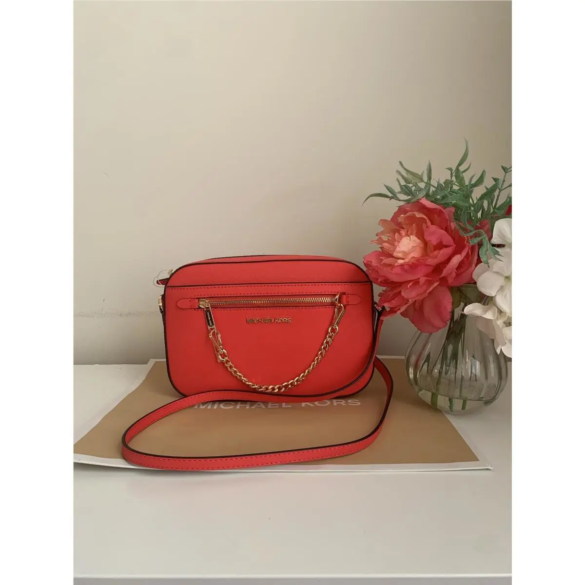 Michael Kors Women Lady Crossbody Leather Messenger Shoulder Handbag Purse - Var