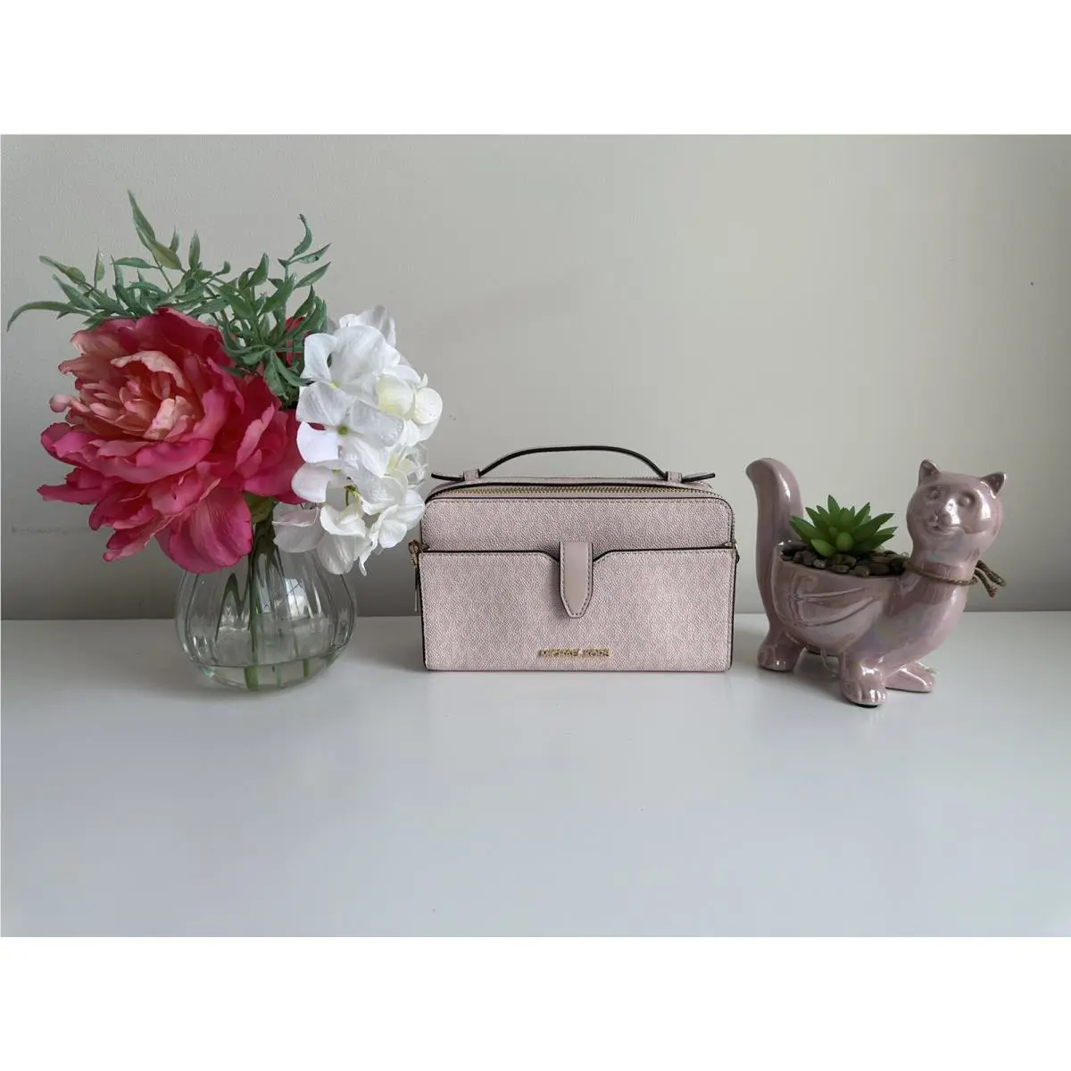 Michael Kors Women Fashion Crossbody Handbag Purse Shoulder Messenger Bag- Pink