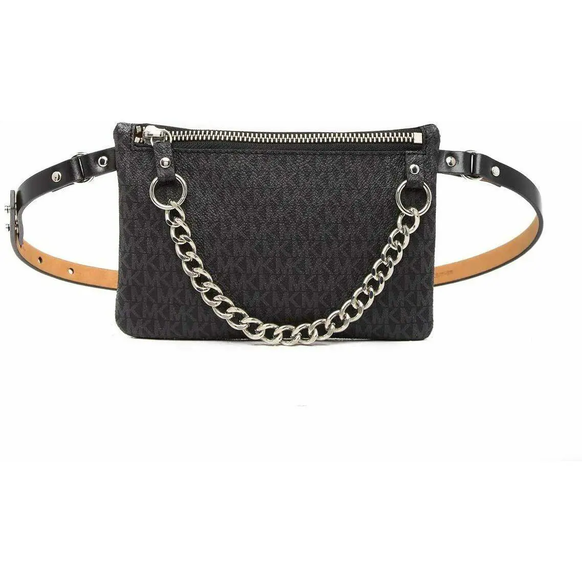 Michael Kors Fanny Pack Belt MK Logo Bag Dark Gray Womens Small