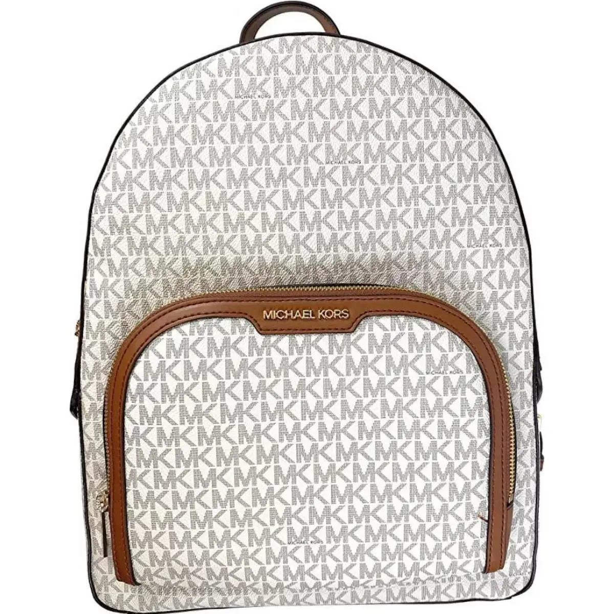 Michael Kors Jaycee Large Logo Backpack Vanilla - Exterior: Vanilla