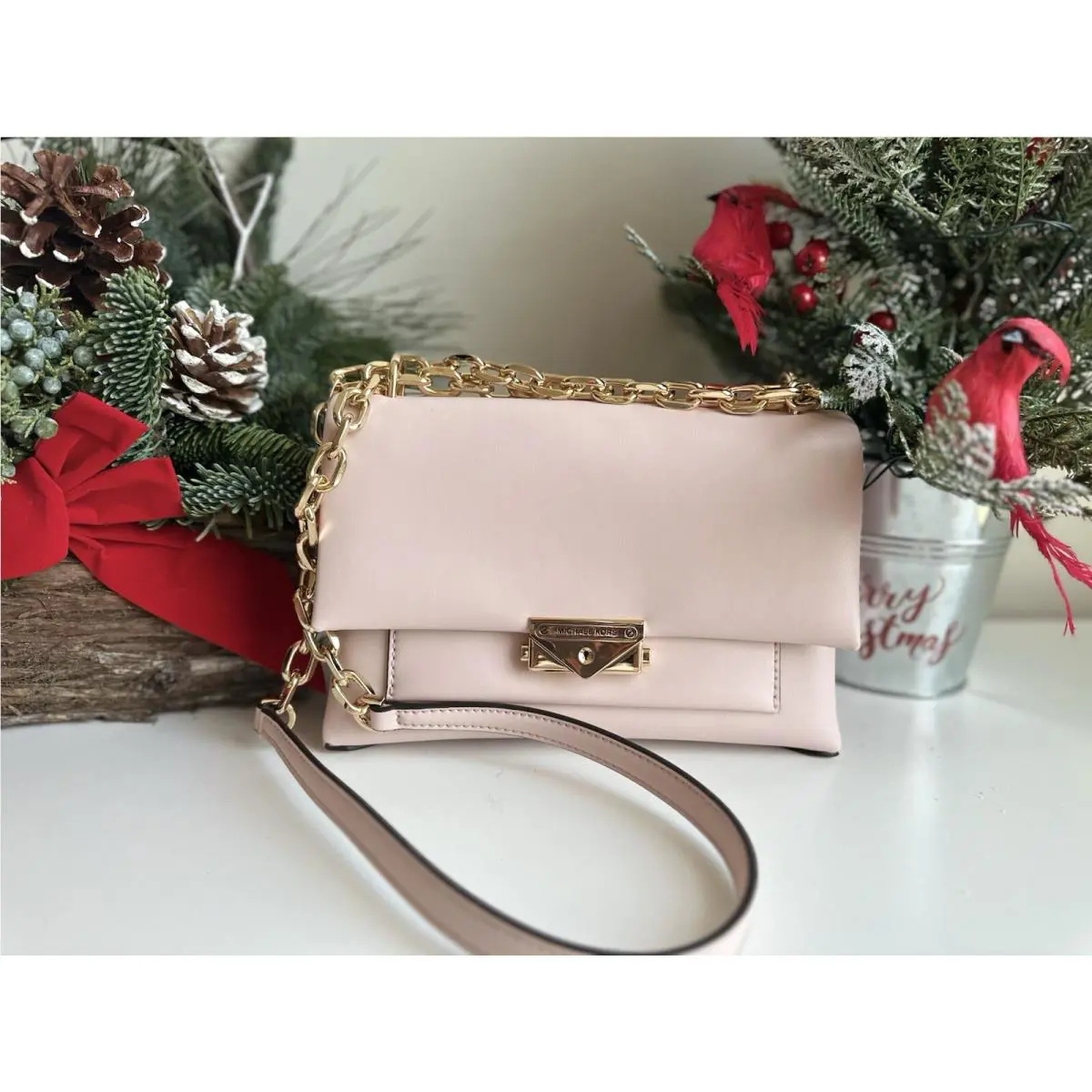 Michel Kors Cece Convertible Crossbody Shoulder Bag Handbag Purse Pink
