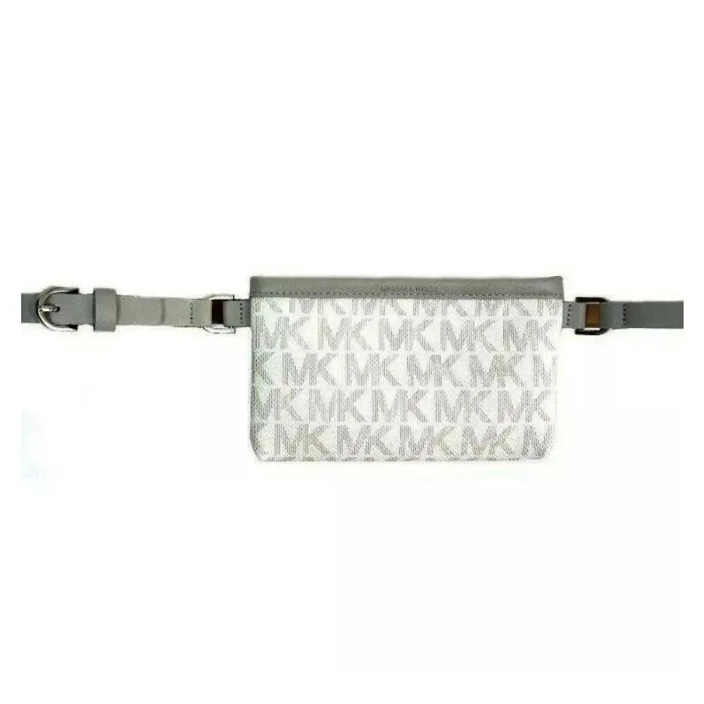 Michael Kors Fanny Pack Belt MK Logo Bag Gray Medium - Exterior: Gray
