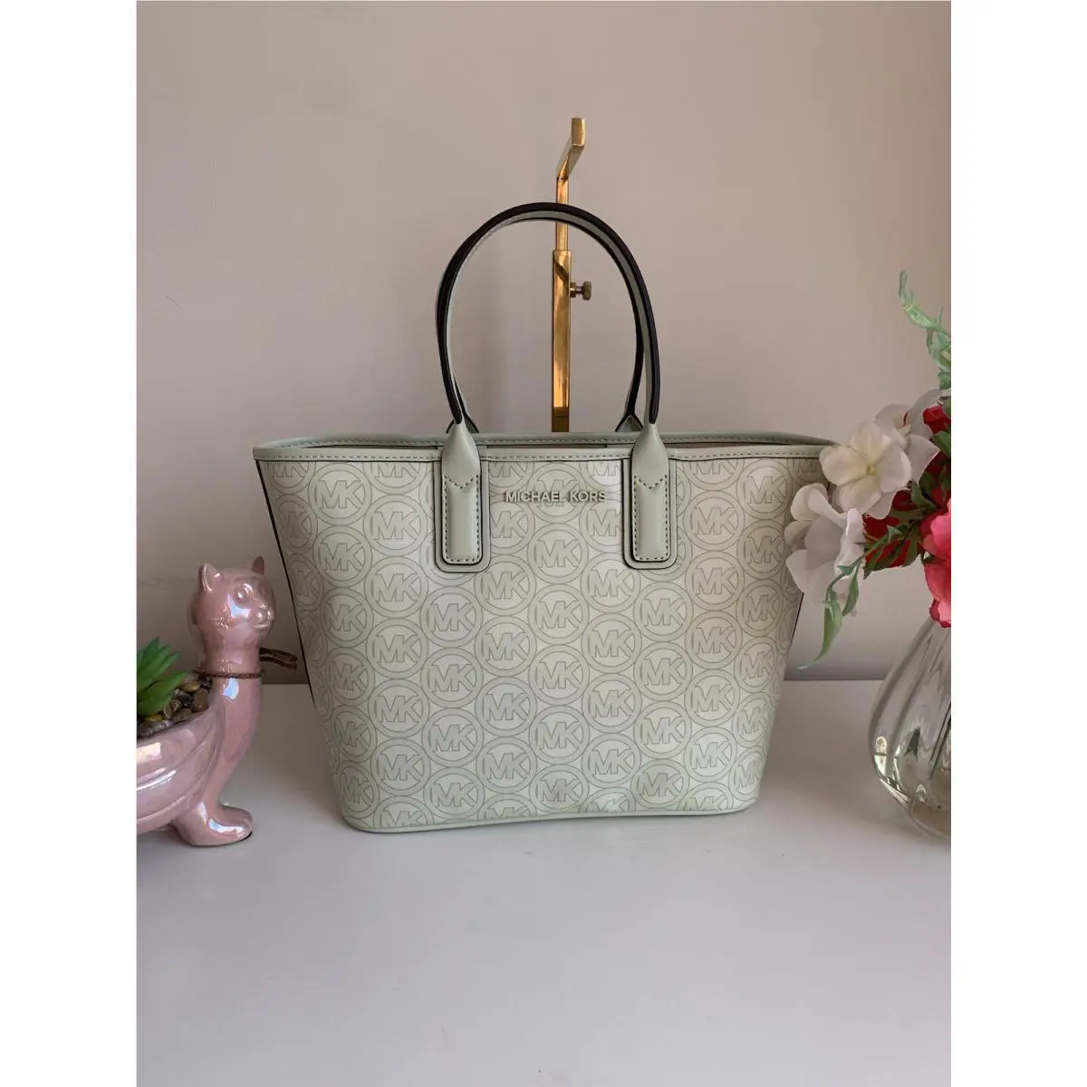 Michael Kors Jodie Small Jacquard Logo Recycled Polyester Tote Handbag