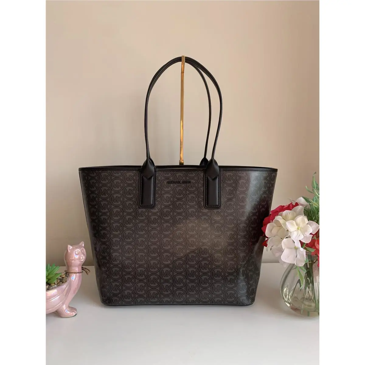 Michael Kors Women Lady Large Shoulder Tote Handbag Bag Shopper Hobo Purse Black