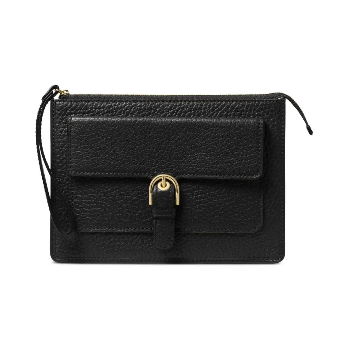 Kors Black Leather Cooper Medium Carryall Wristlet Clutch by Michael Kors