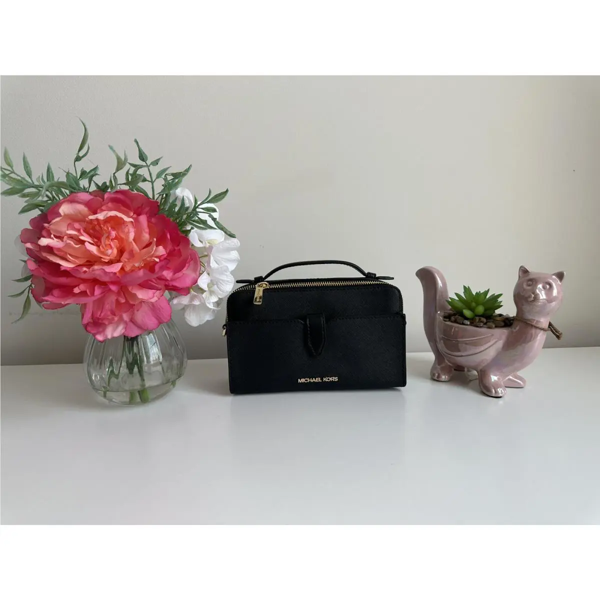 Michael Kors Women Fashion Crossbody Handbag Purse Shoulder Messenger Bag Black