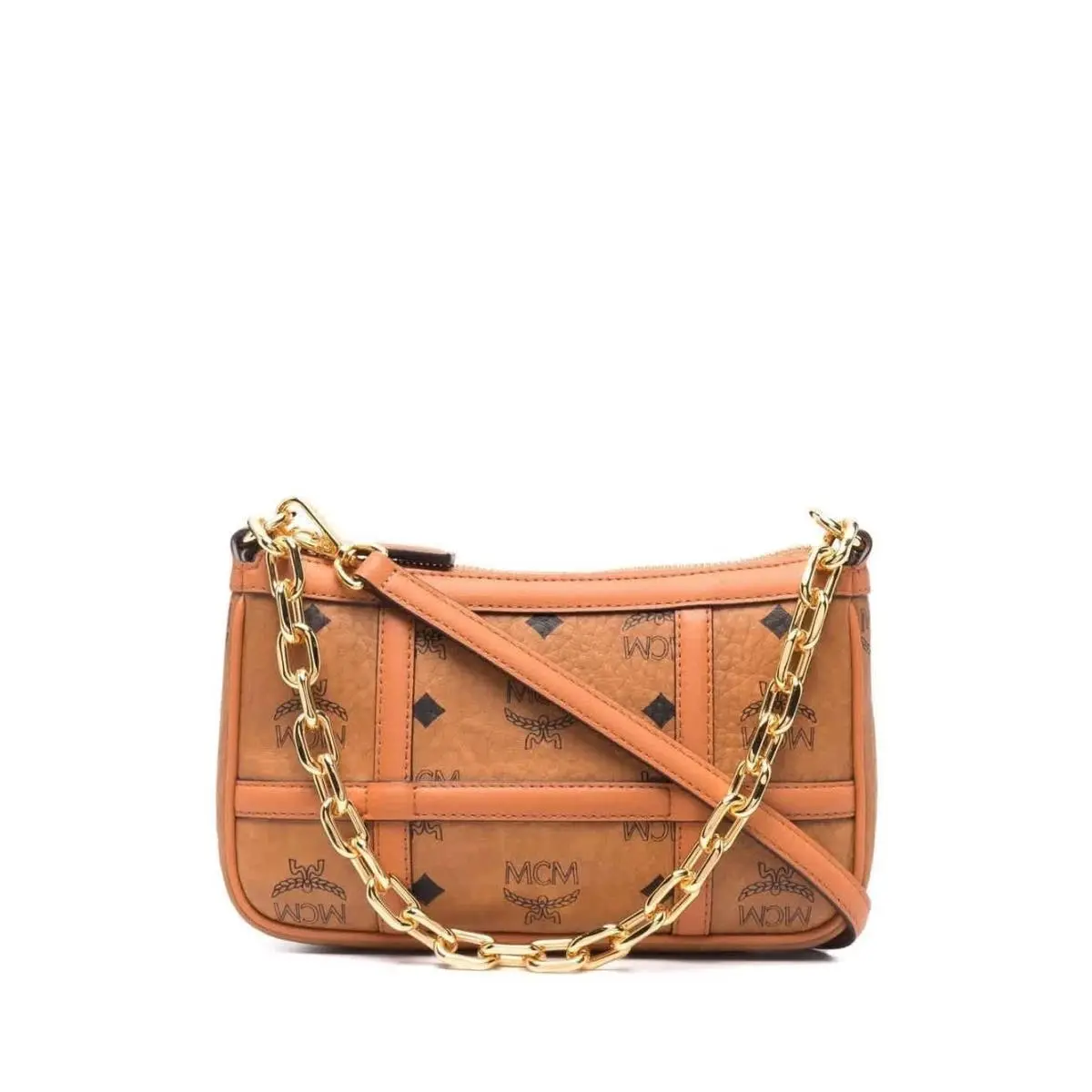 Mcm Ladies Delmy Shoulder Bag in Cognac Visetos MWSBAER01CO