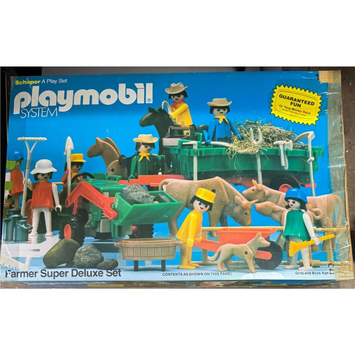 Vintage Playmobil System Farmer Super Deluxe Set Ranch Farm 1504 Complete