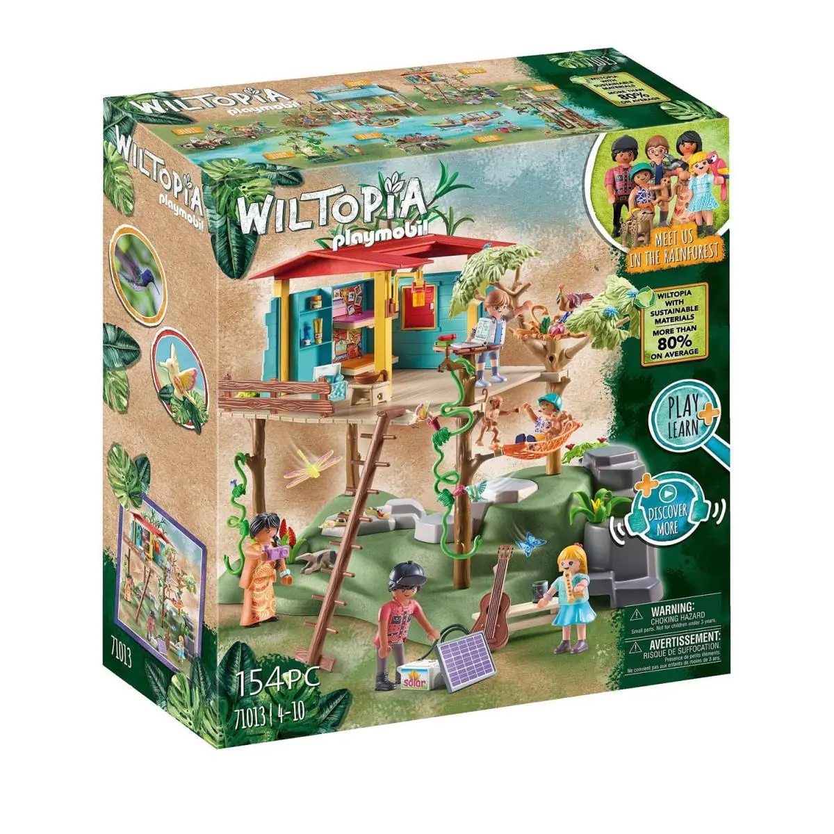 Playmobil Wiltopia Family Tree House Multicoloured Toy Figure Playset 71048