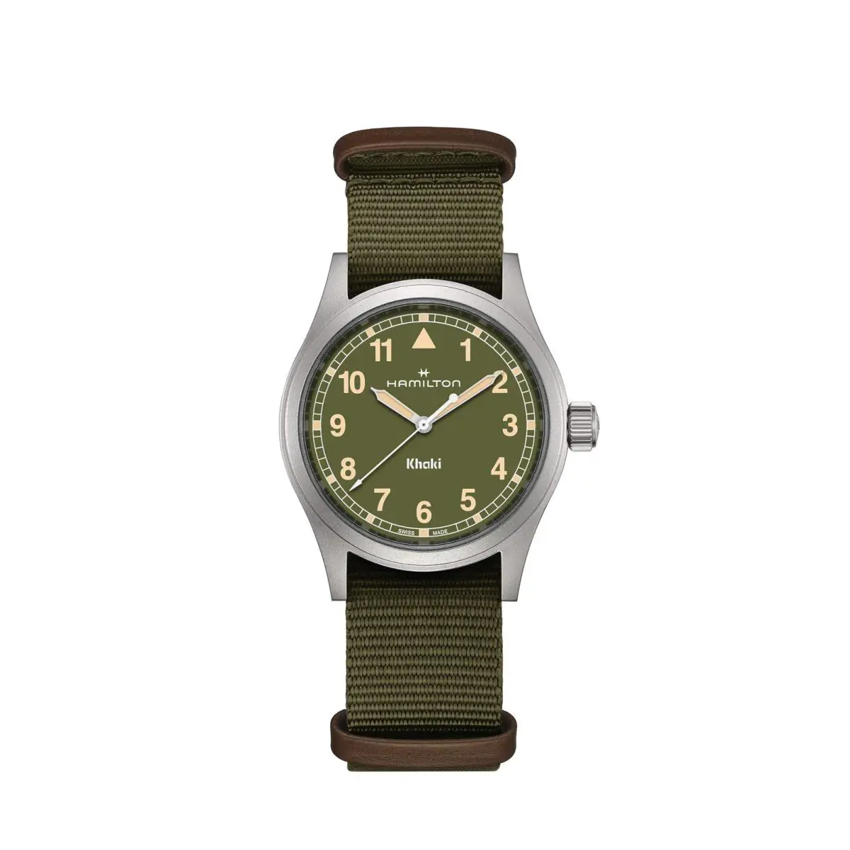 Hamilton Khaki Field Quartz Khaki Green / Textile Wristwatch H69401960