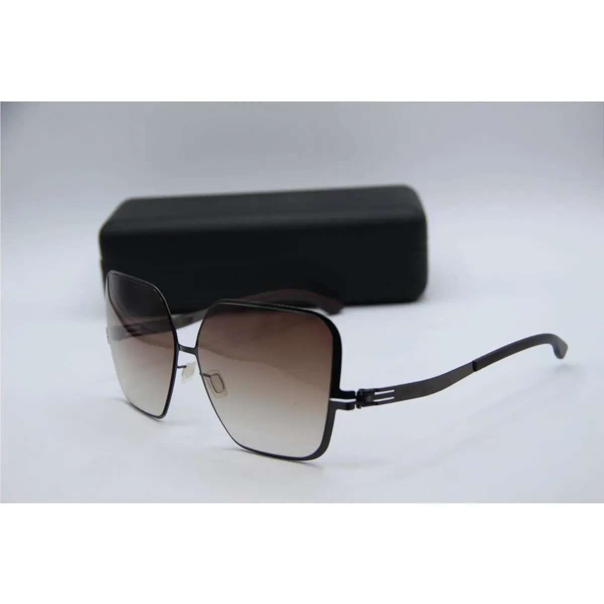 IC Berlin Paletti Gunmetgal Brn Gradient Sunglasses W/case 63-14