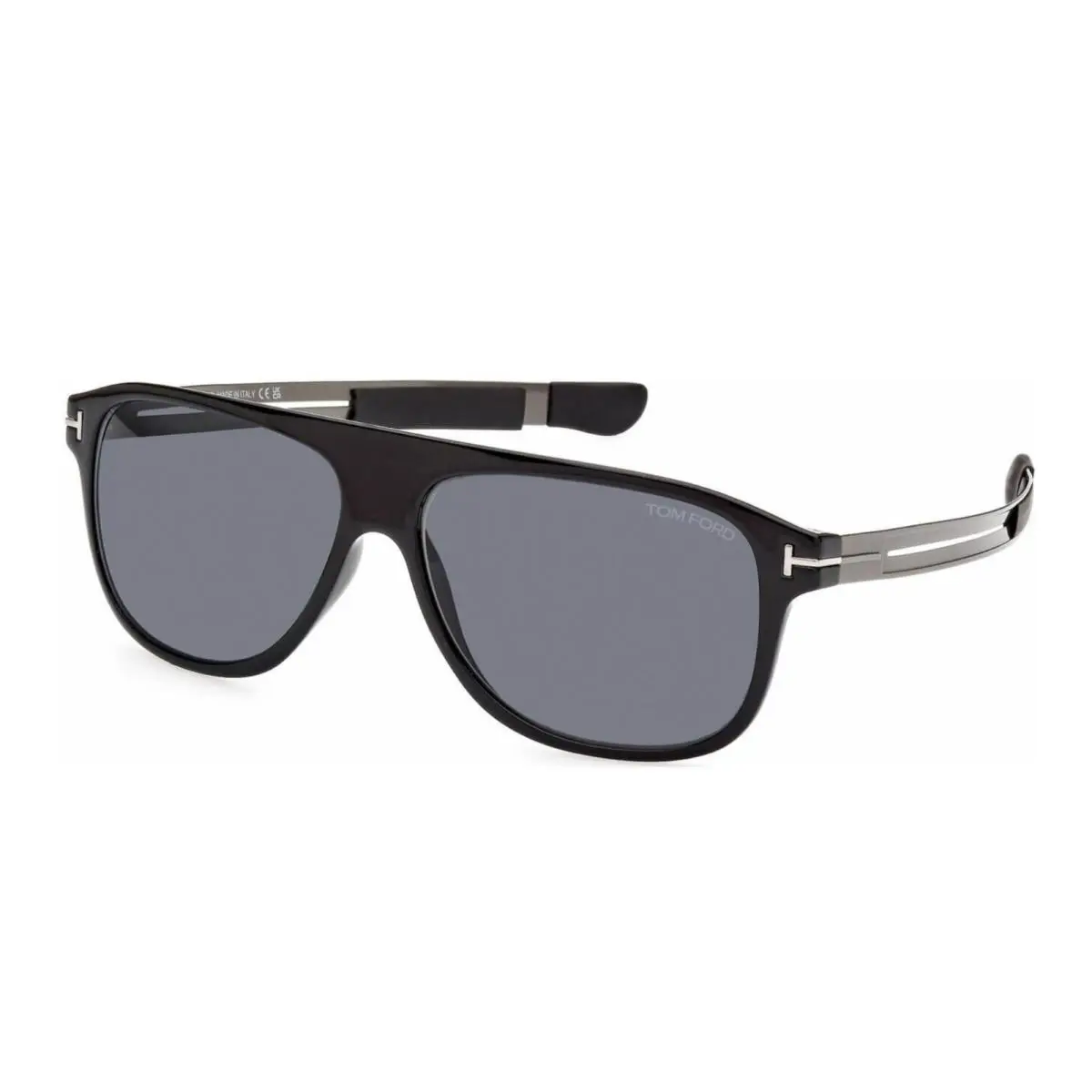 Tom Ford Sunglasses Todd TF 880 01A 59-13 Black Chrome Frames Grey Lenses