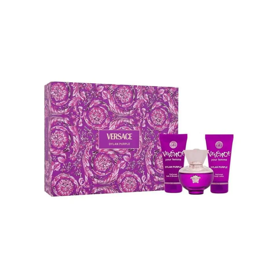 Versace Dylan Purple Edp 3 Pcs Gift Set For Women - Purple