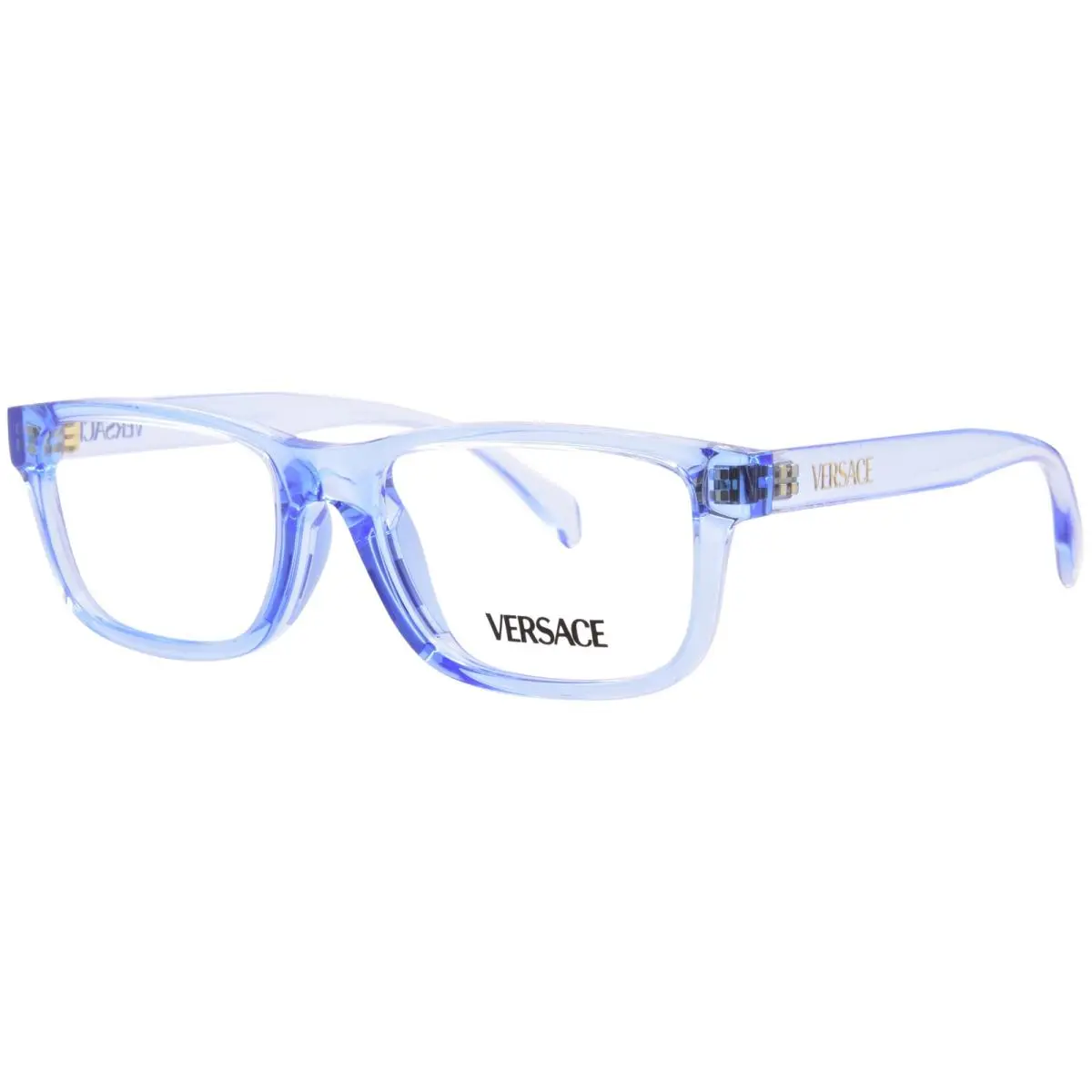 Versace VK3013U 5535 Eyeglasses Youth Kids Boy`s Transparent Blue Full Rim 49mm