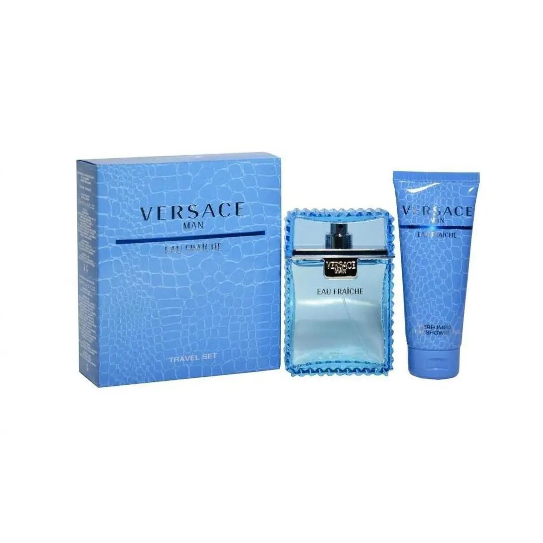Versace Man Eau Fraiche 3.4 oz Edt Spray Mens Cologne+ 3.4 Shower Gel Set