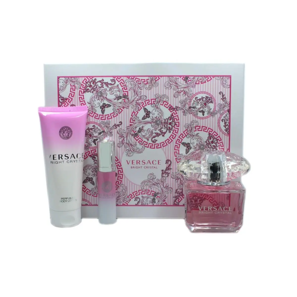 Bright Crystal 3 Piece Gift Set Eau DE Toilette Spray 90ML NIB-VE5100437 by Versace