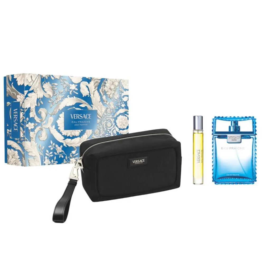 Versace Man Eau Fraiche Fragrance Gift Set with Pouch