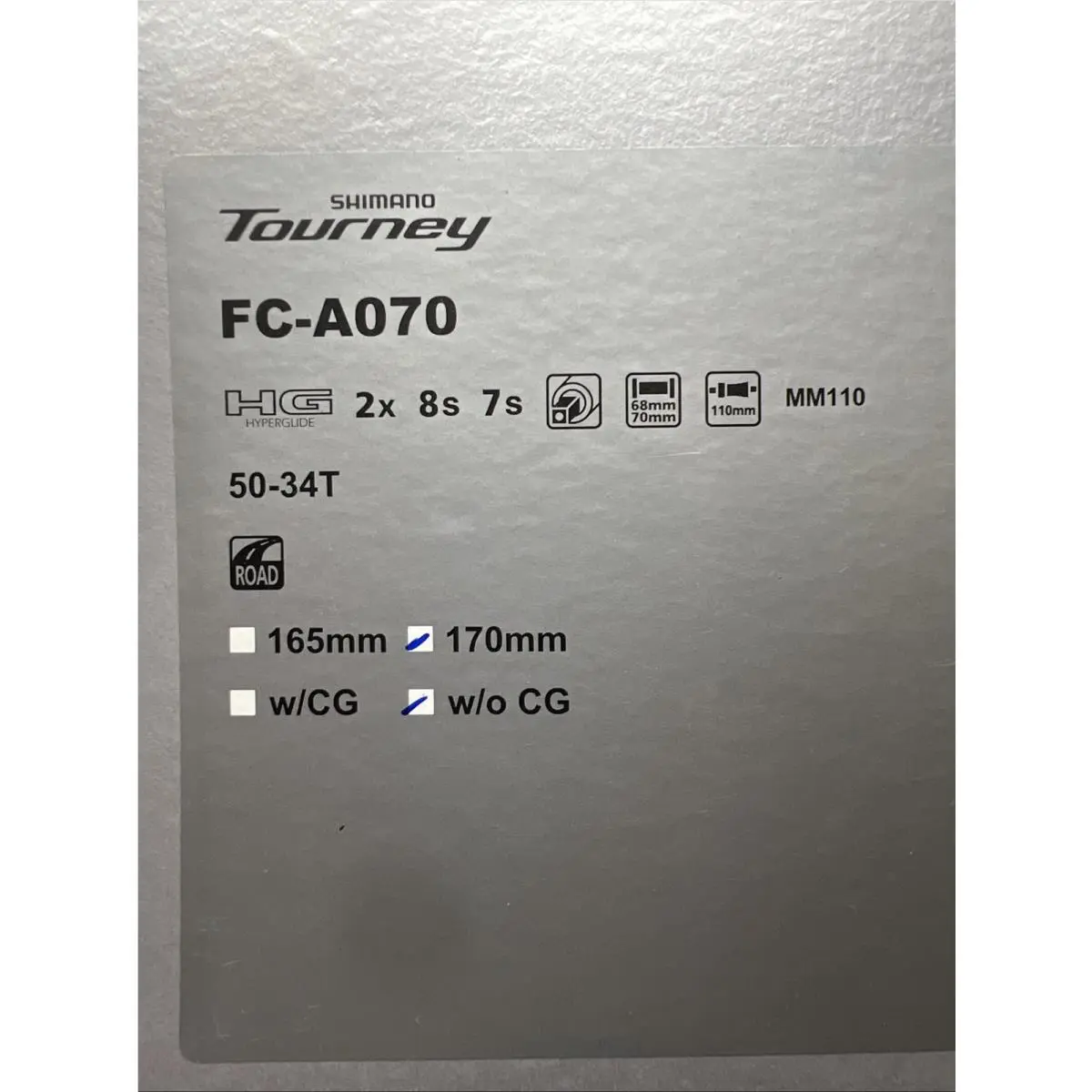 Shimano  - FC-A070 - FC-A070 - Black (UPC: 689228304949) 0