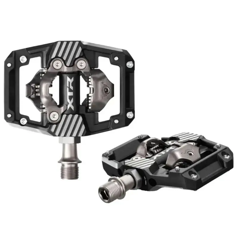 Shimano Xtr M9220 Clipless Spd Pedals with Cleats Black / Silver - Black, Silver