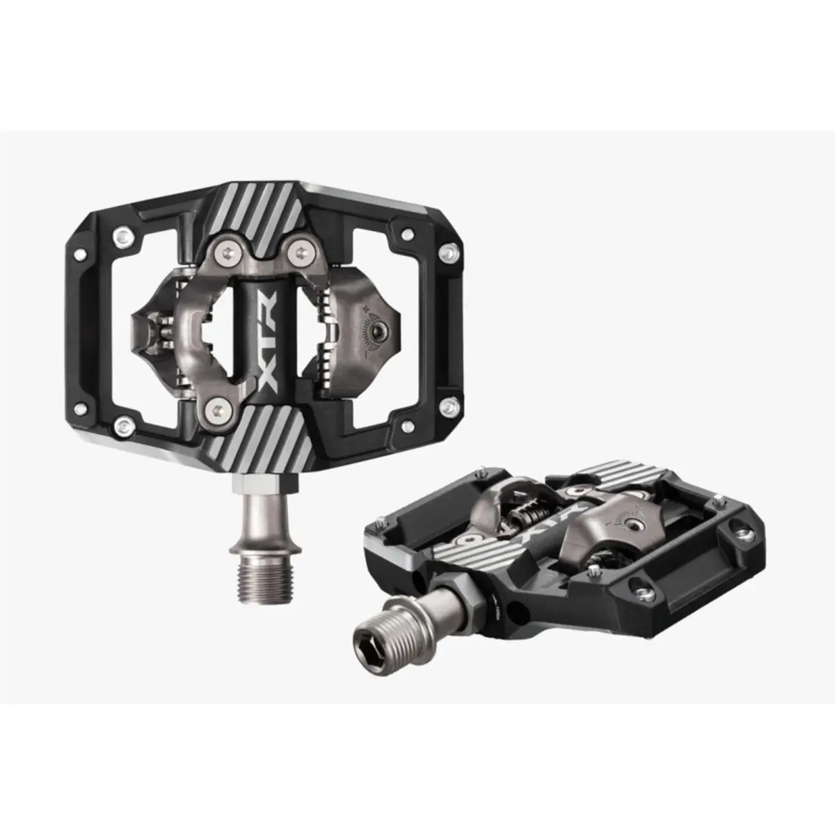 Shimano Xtr M9220 Clipless Spd Pedals with Cleats Black / Silver - Black, Silver