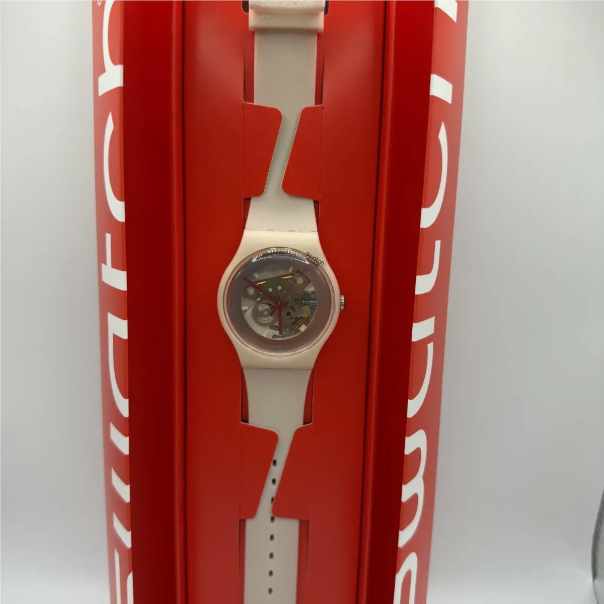 Shades OF Rose SUOP107 Gent Swiss Quartz Pink Watch 41mm by Swatch