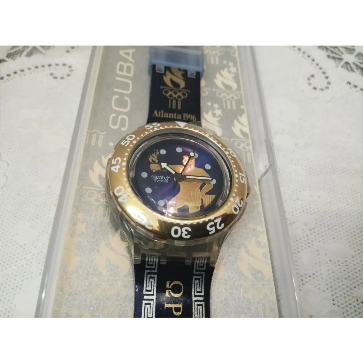 Vtg. Swatch SDZ102 Scuba 200 Watch Thalassios Olympic Games Atlanta 1996
