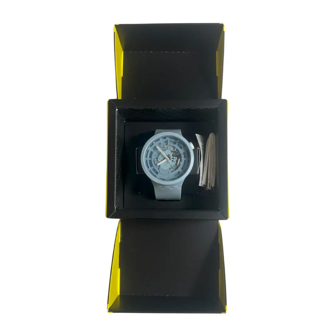 Swatch SB03N100 C-blue Big Bold Next Quartz Watch Blue Eco-plastic Strap - Band: Blue