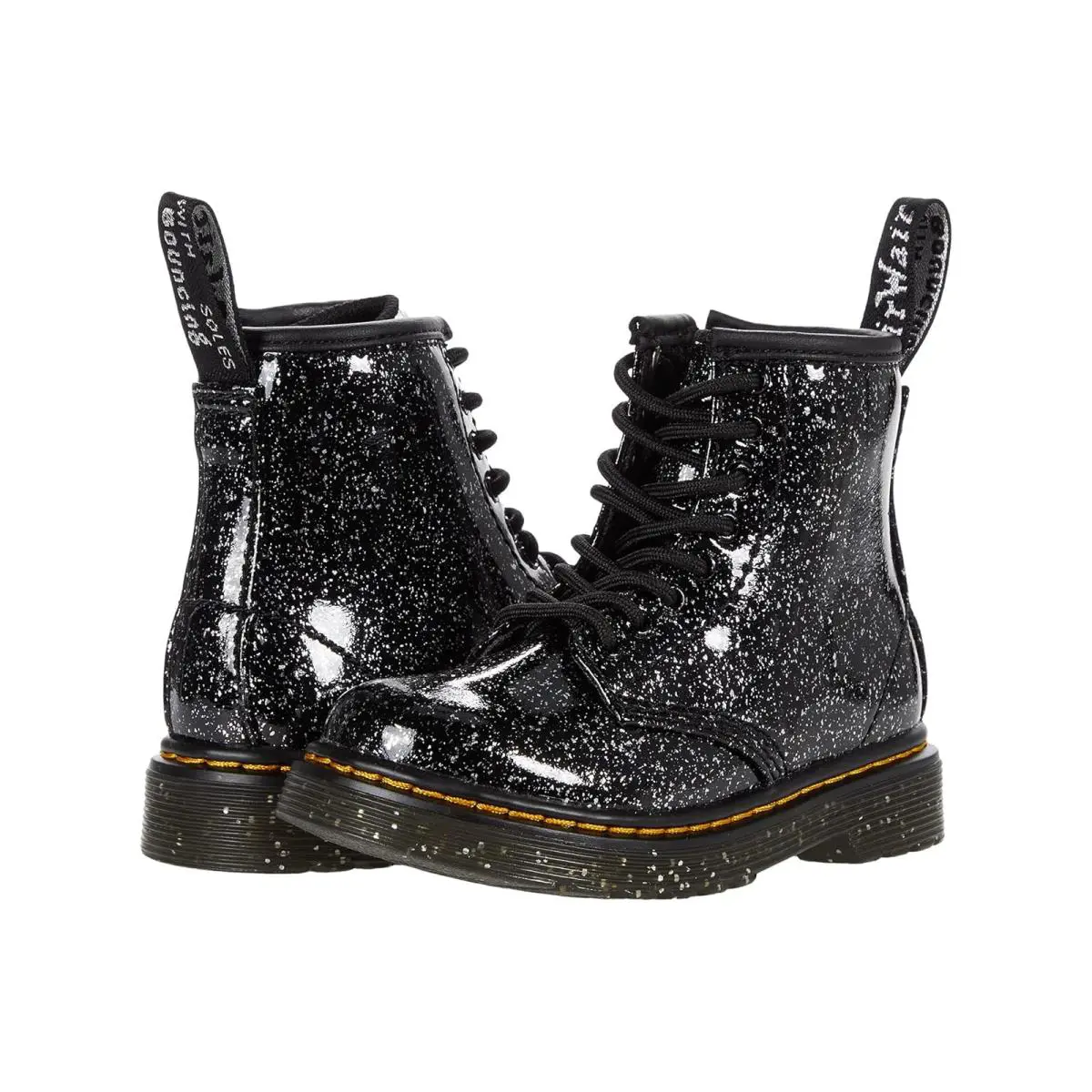 Dr. Martens shoes - Black/Silver Glitter 13
