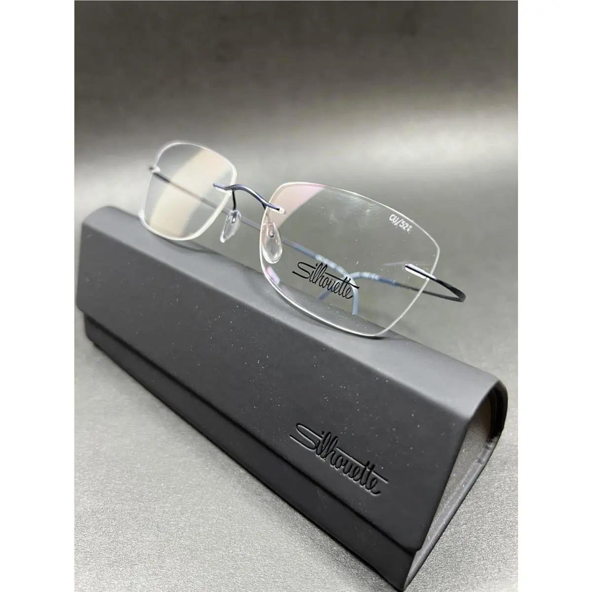 Silhouette 5515 Tma Must 4540 Moonlight Blue Shape CU Sz 52-17-140 Case Cloth