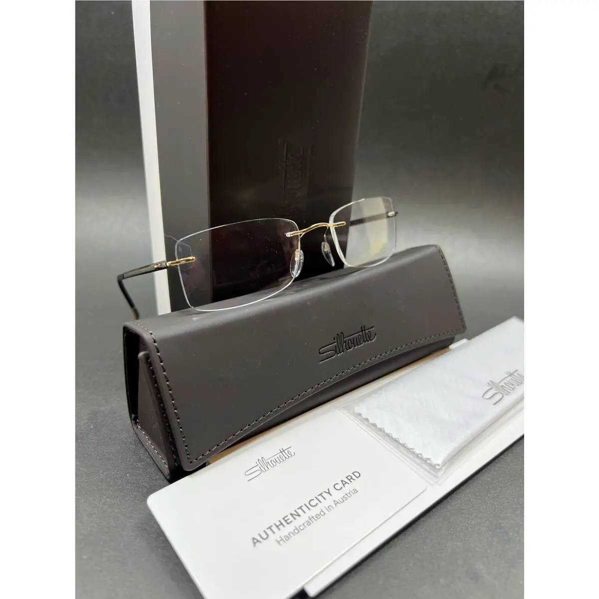 Silhouette 5468 80 6053 Mosaic Gold 53-19-135 23 Kt Gp Rimless Eyeglasses