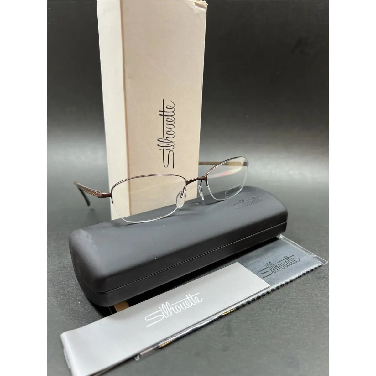 Silhouette 4453 40 6057 Brown Apricot Illusion Nylor Eyeglasses 50-18-135