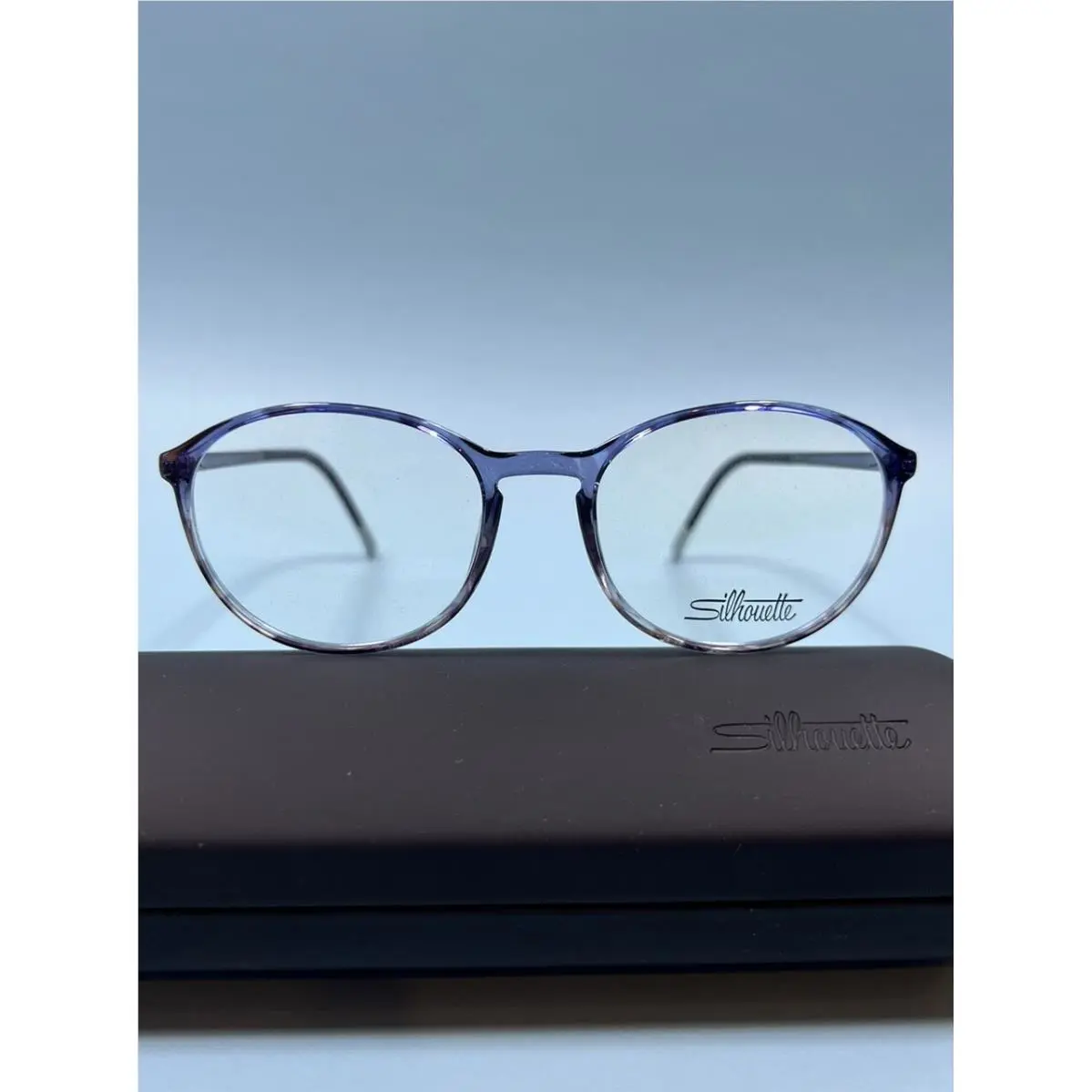 Silhouette 2940 4610 Havanna Smokey Blue Spx Illusion 49-17-135 Case Cloth Inc