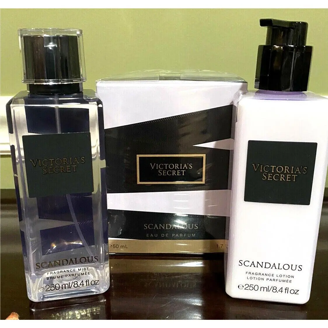 Victoria`s Secret Lot OF 3 Scandalous Perfume Mist Lotion Set