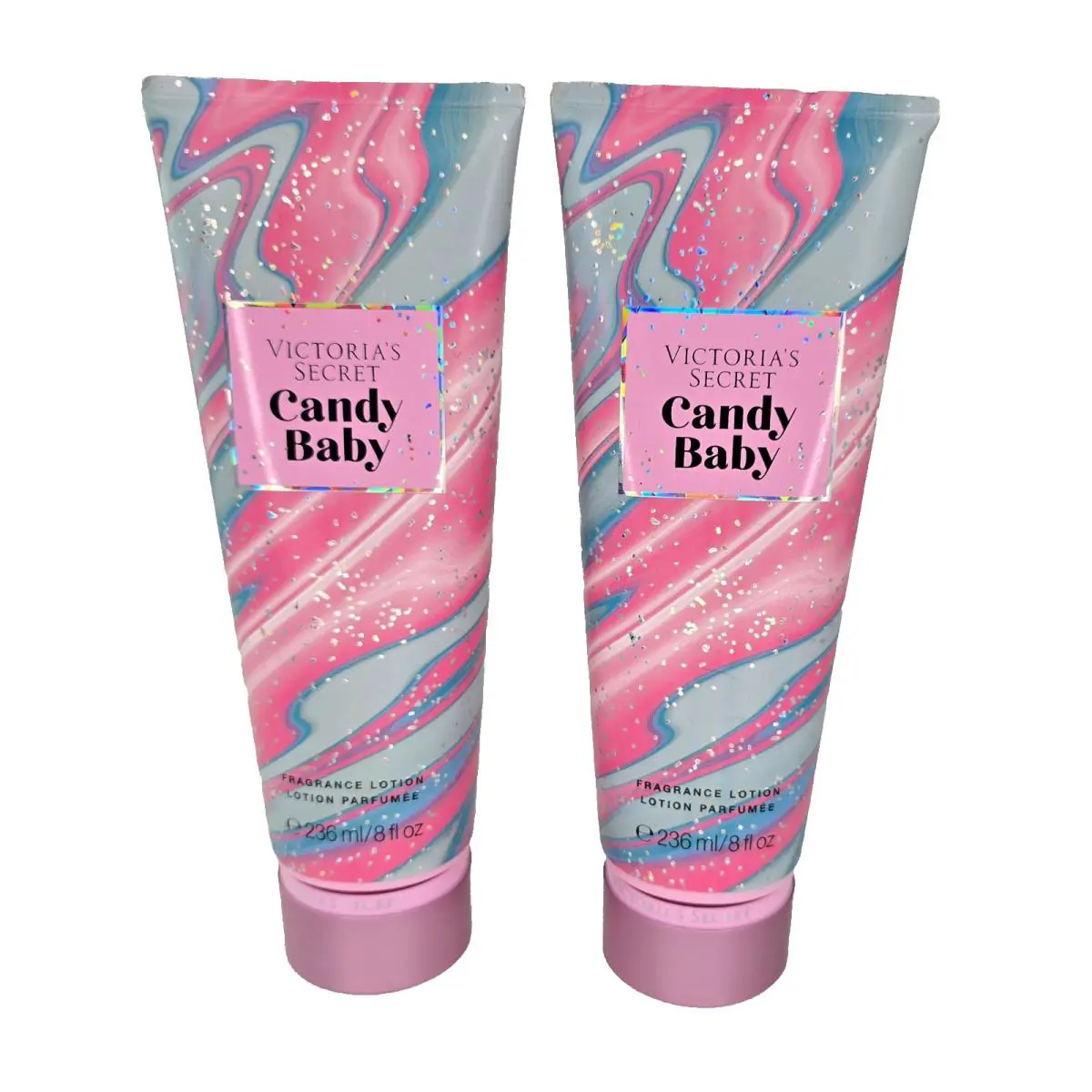Set Of 2 Victoria Secret Lotion Candy Baby Fragrance Lotion Full Size 8oz