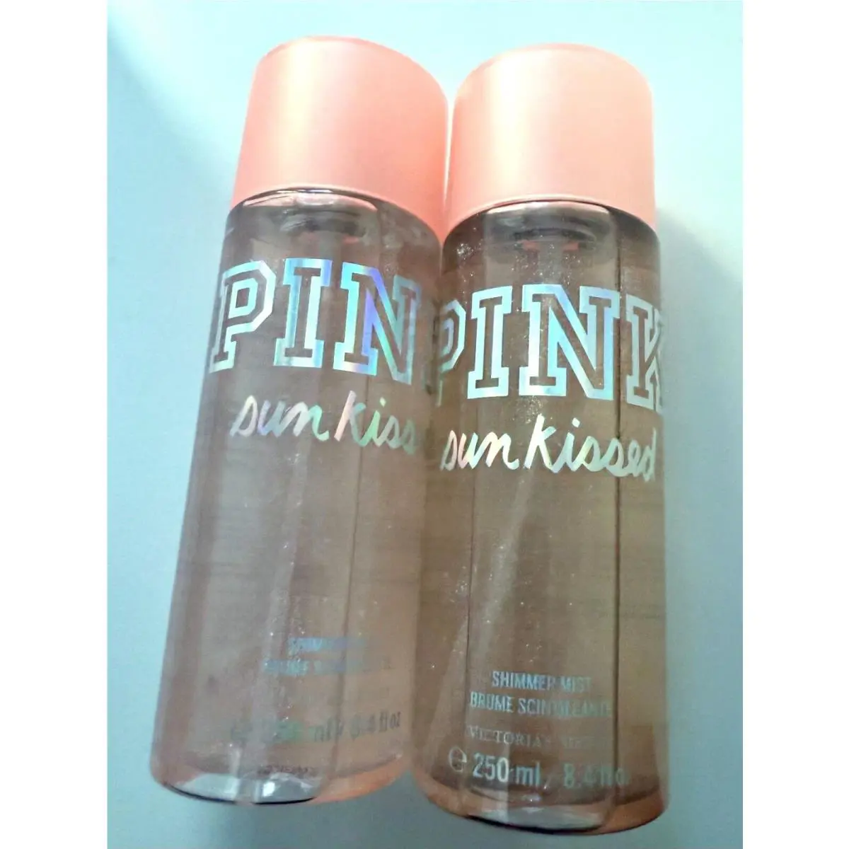 2 Victoria`s Secret Pink Sun Kissed Shimmer Body Mist 8.4oz Rare