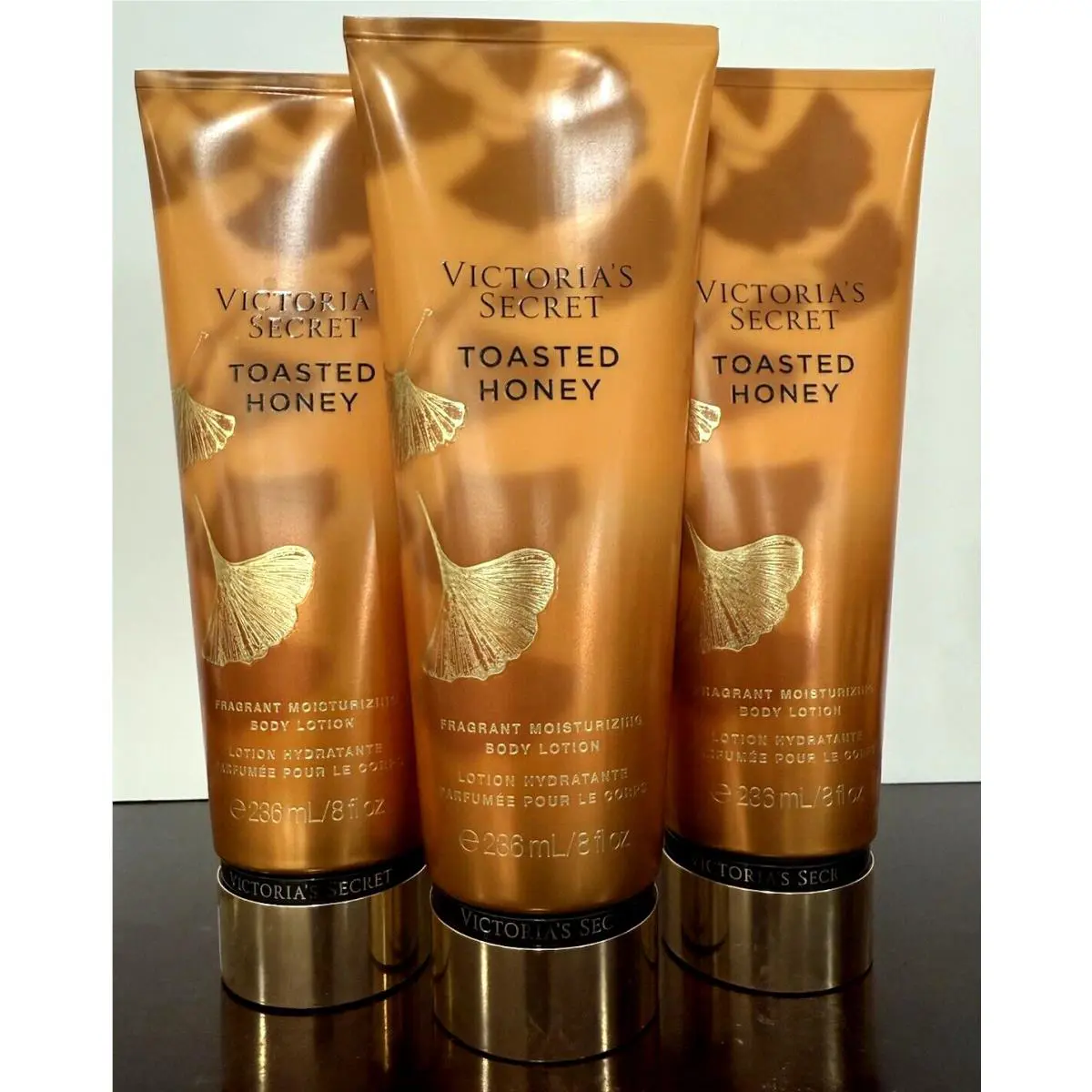 Victoria`s Secret Lot of 3 Toasted Honey Body Lotions Retired Scent