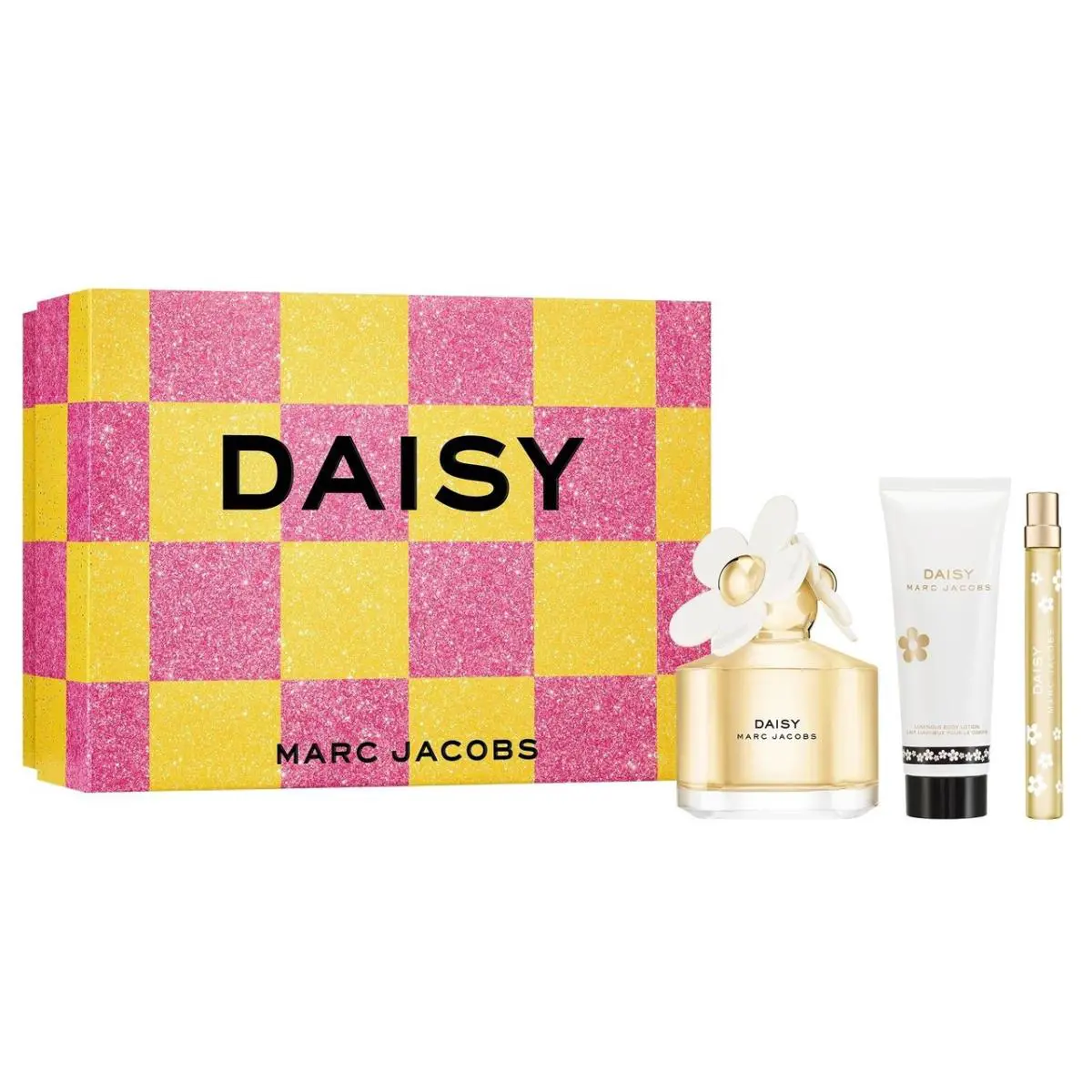 Marc Jacobs Daisy 3pc Set 3.3oz Edt + 2.5oz Body Lotion + .33oz Mini Spray
