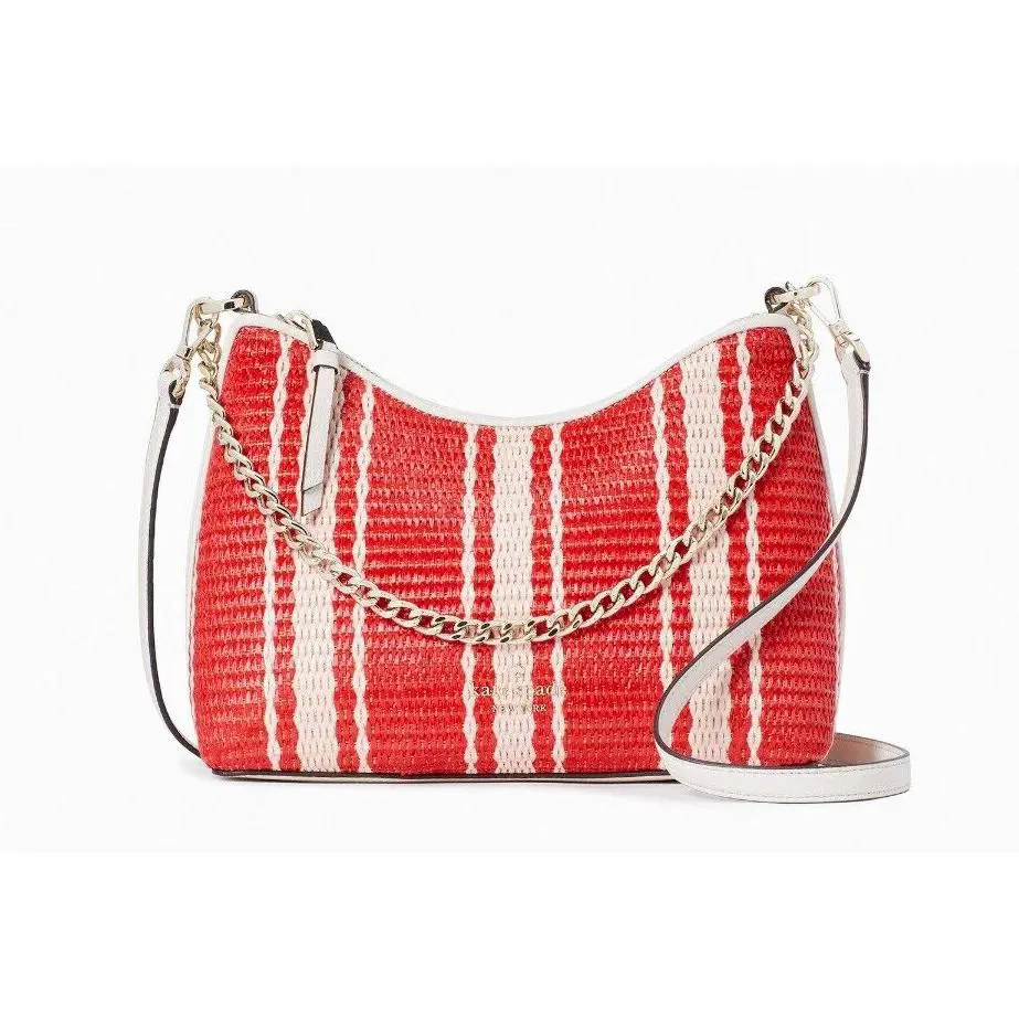 New  Zippy Beach Chair Striped Heirloom Straw with Dust Bag by Kate Spade