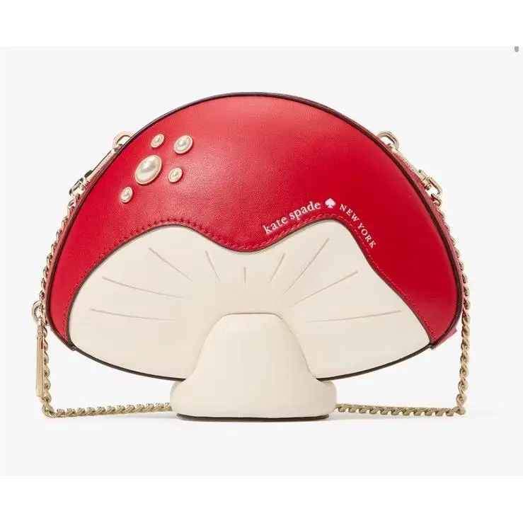 Kate Spade 3D Mushroom Crossbody Leather Bag Ruby Red