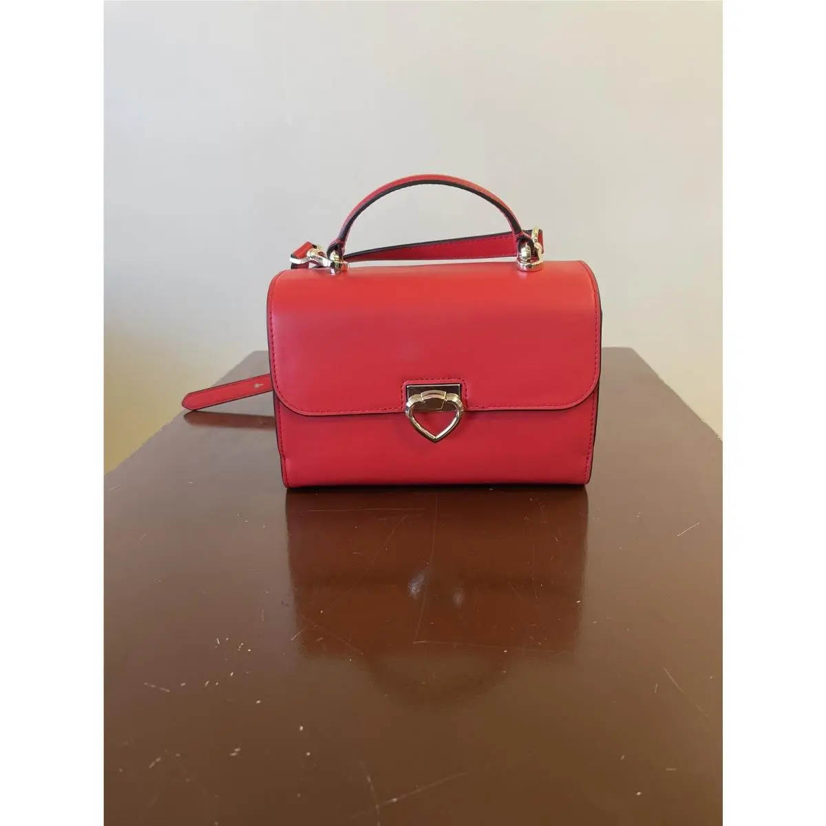 Kate Spade Lovitt Small Leather Satchel Heirloom Tomato N152