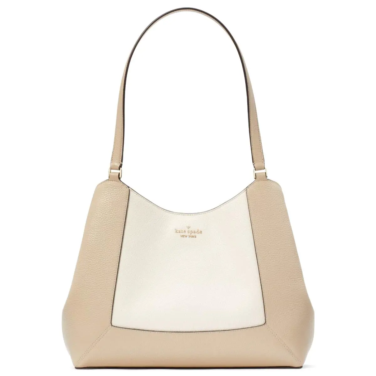 New  Lena Colorblock Large Triple Compartment Shoulder Bag Light Sand by Kate Spade