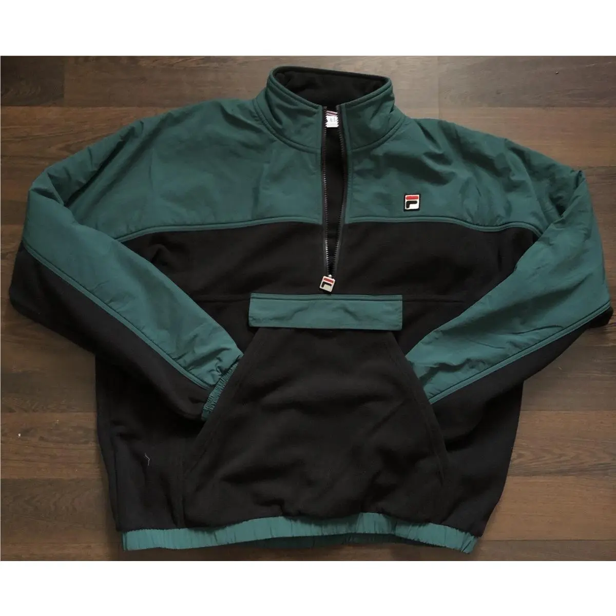 Fila Men`s Erick 1/2 Zip Polar Fleece Pullover Blue White Size XL F21MH041