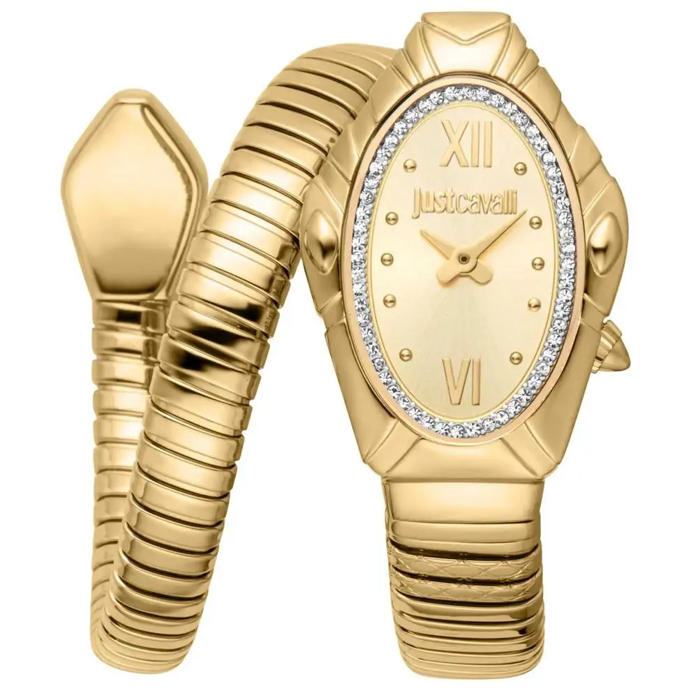 JC1L357M0025 Women`s Gold Bracelet Gold Dial Quartz Watch by Just Cavalli