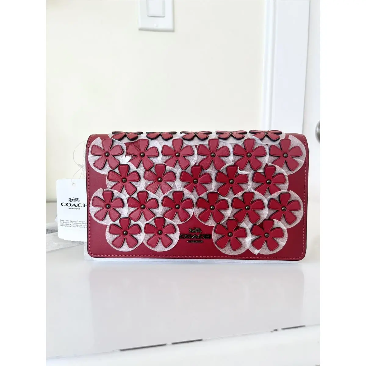 Coach Callie Floral Red Bag Rare