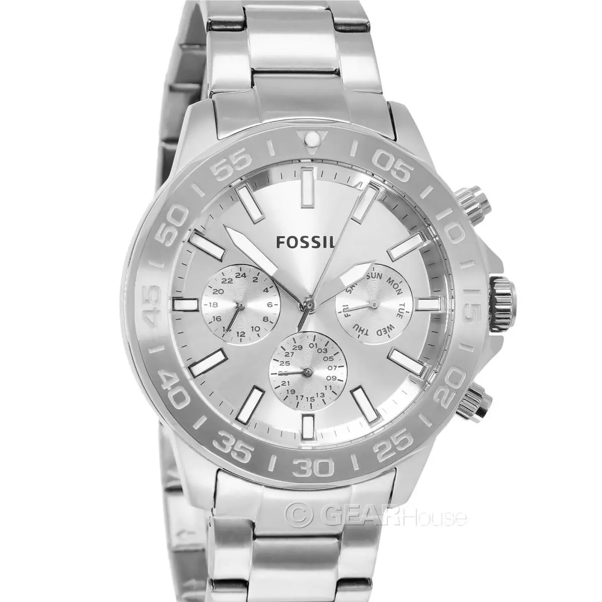 Fossil Bannon Multifunction Chronograph Silver BQ2490 Men`s Watch