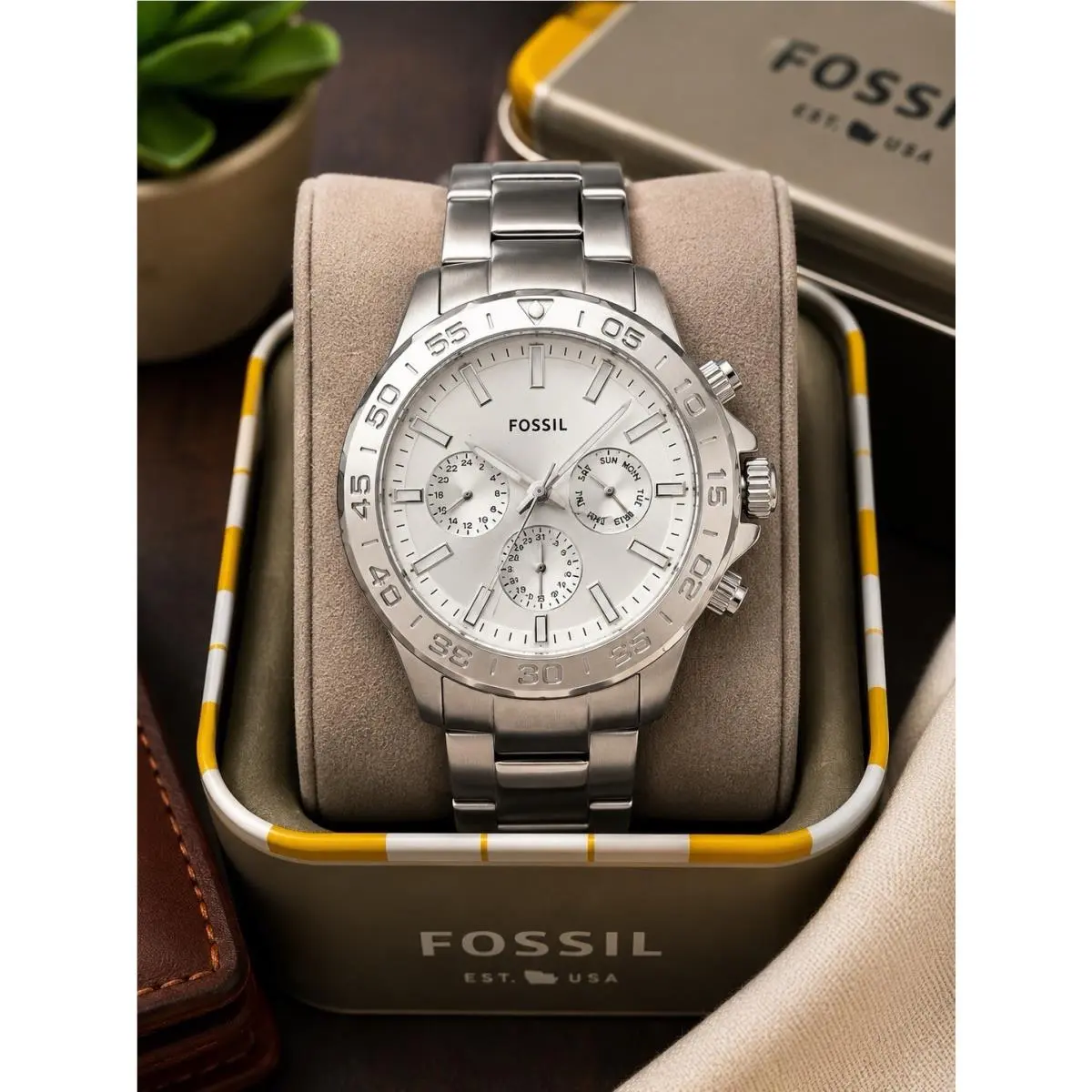 BQM2490 Stainless Steel Multifunction Men’s Watch by Fossil