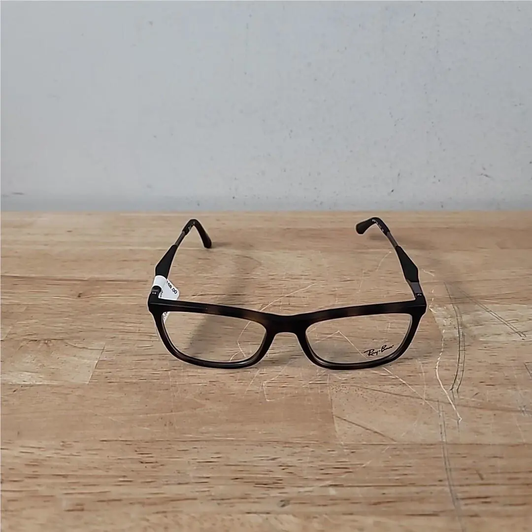 Ray-ban Optics RB7029-5200 Men`s Matte Havana Full Rim Square Eyeglasses Frame