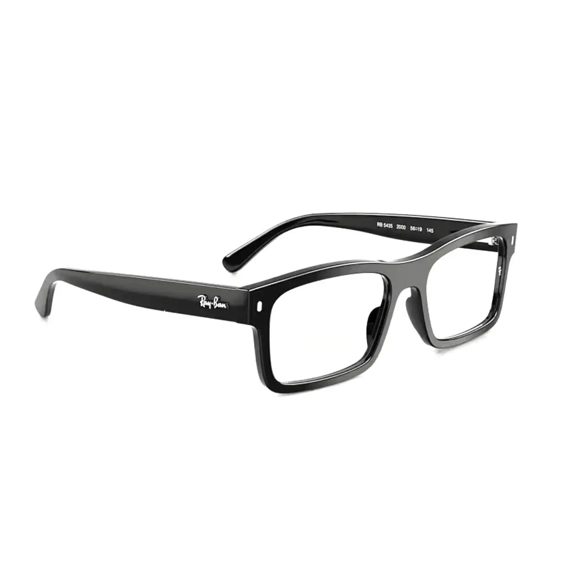 Ray-ban Rx-able Eyeglasses RB 5435 2000 56-19 145 X-large Shiny Black Frames