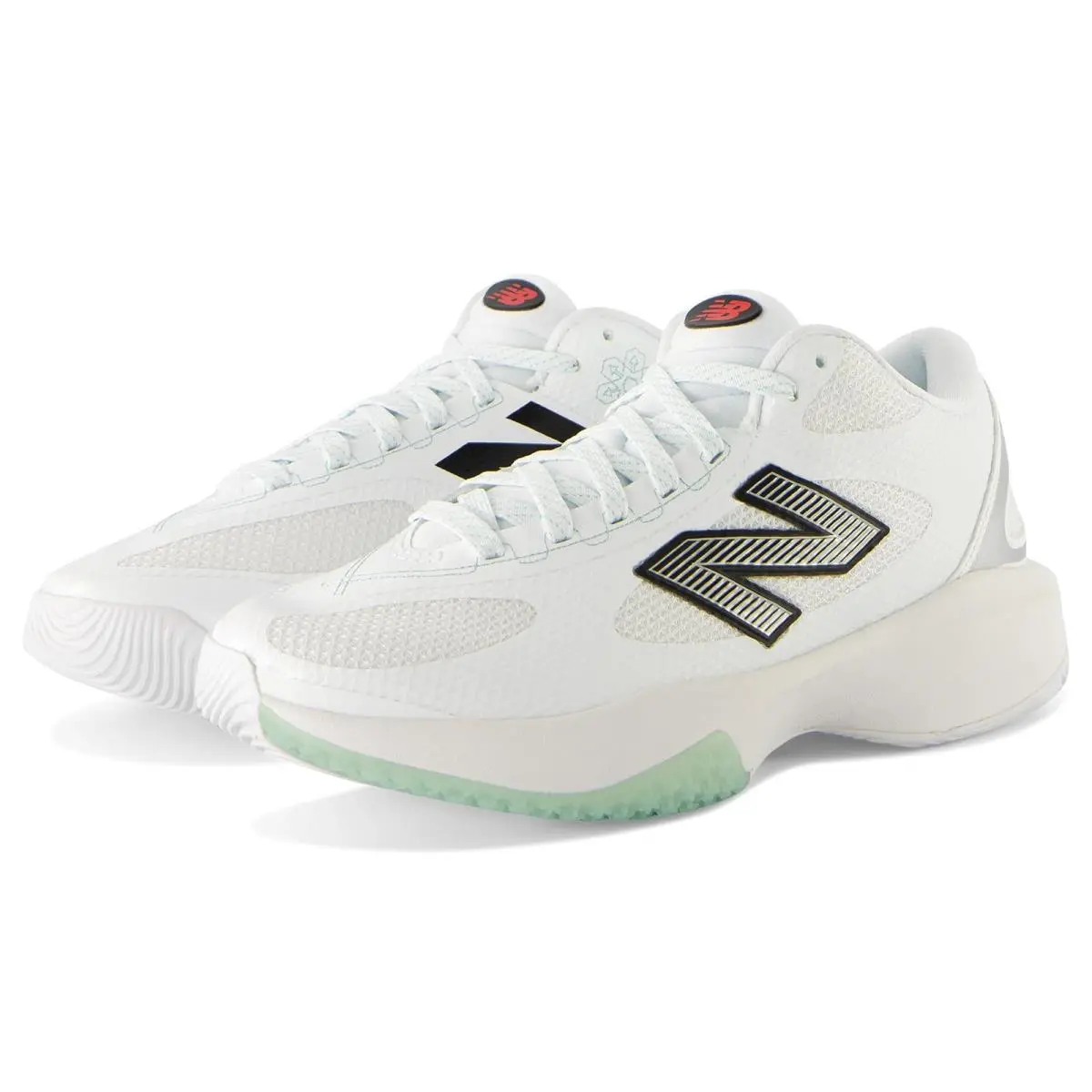 Men`s Sneakers Athletic Shoes  Freezelx v5 Box Lacrosse Cleats White/Black by New Balance