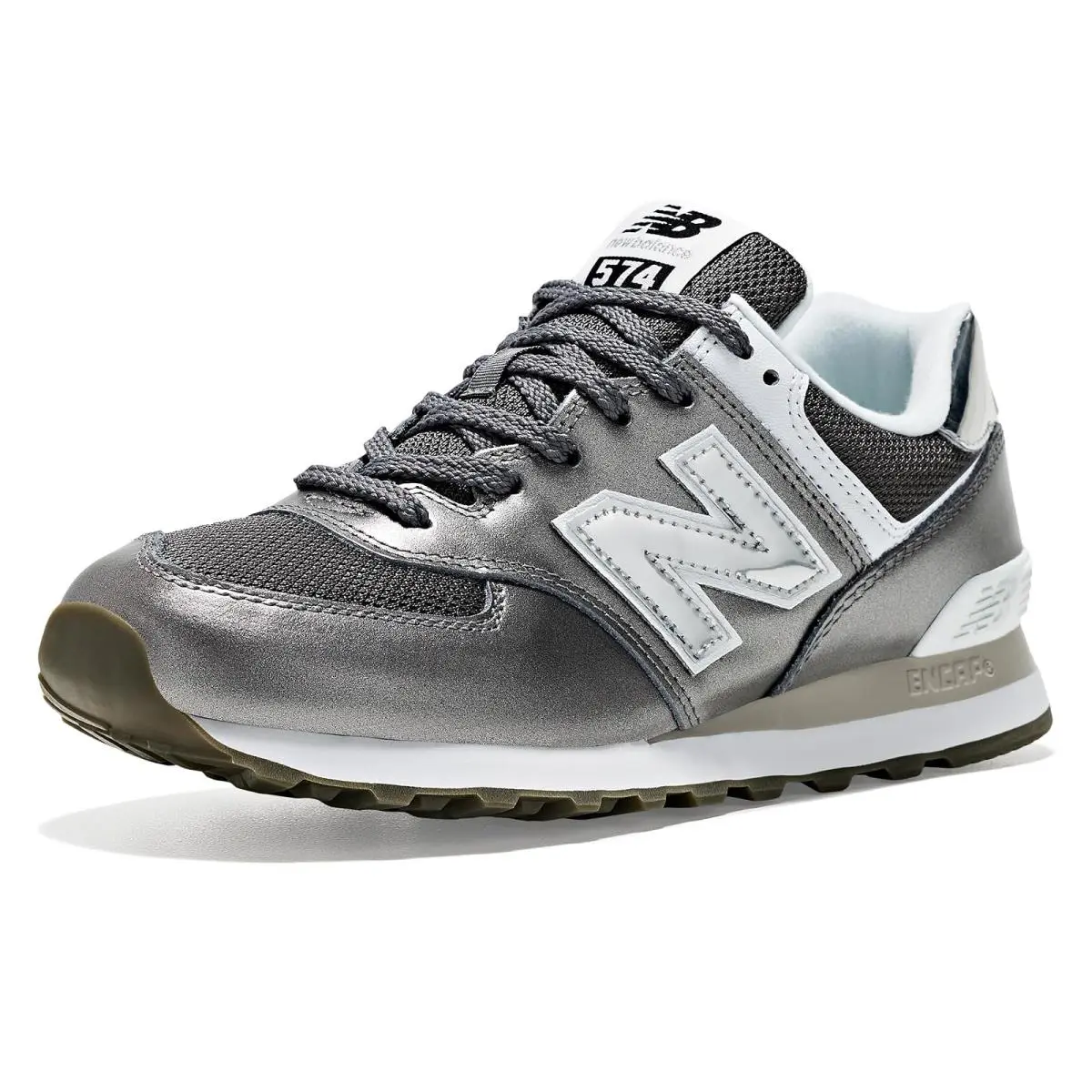 Women`s Sneakers Athletic Shoes  Classics 574 Castlerock/Nb 103 White by New Balance
